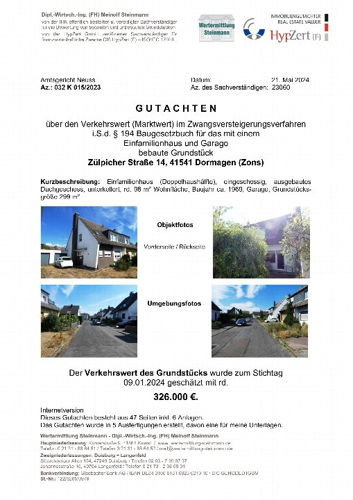 Textseite — Doppelhaushälfte in Dormagen