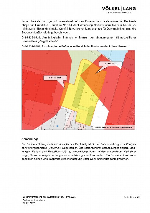 Flurkarte — Eigentumswohnung in Nürnberg, 90429
