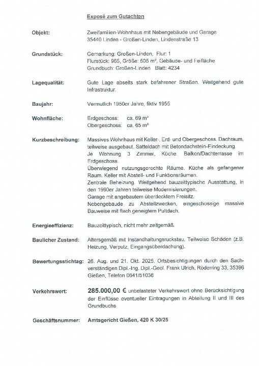 Textseite — Garage in GIESSEN
