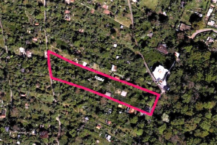 Luftbild eines land- und forstwirtschaftlich genutzten Grundstücks in Stuttgart-Ost, Auf der Heide, 70186, mit markierter Fläche von 1098 m²