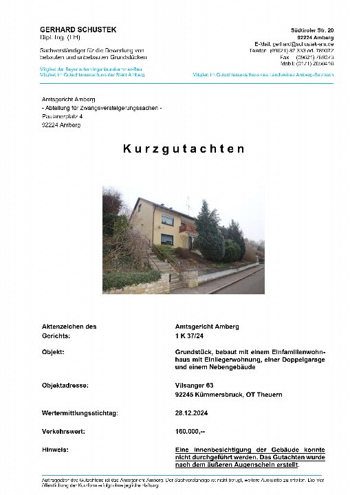 Textseite — Einfamilienhaus in Amberg