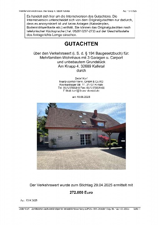 Textseite — Mehrfamilienhaus in Rinteln