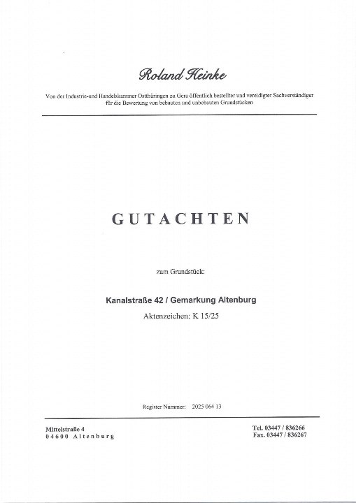 Textseite — Mehrfamilienhaus in Altenburg Lage
