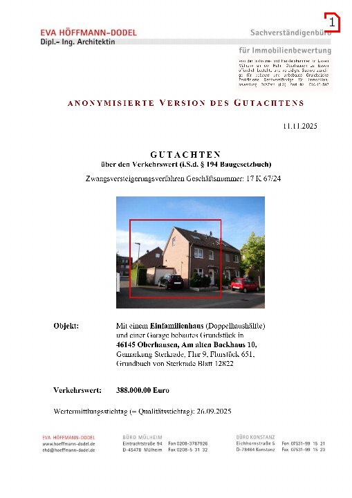 Textseite — Doppelhaushälfte in Oberhausen