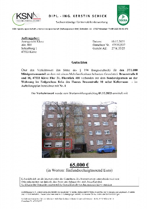 Textseite — Eigentumswohnung in Kleve