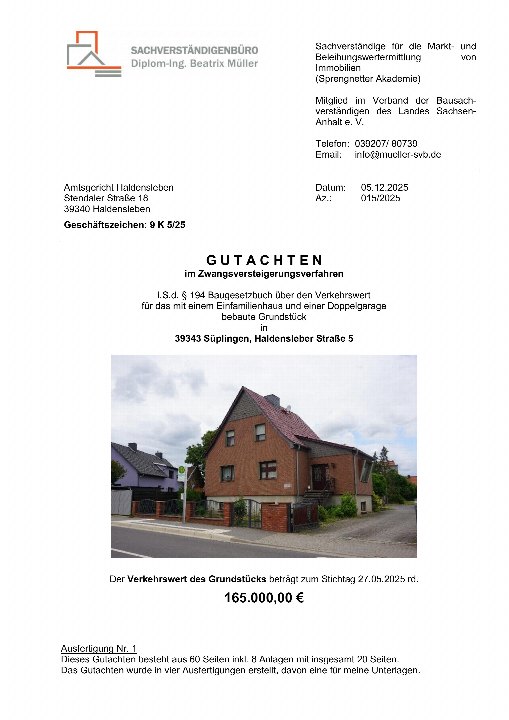 Textseite — Einfamilienhaus in Süplingen
