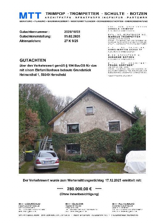 Textseite — Einfamilienhaus in Herscheid