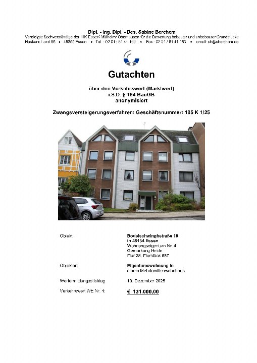 Textseite — Eigentumswohnung in Essen