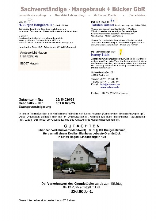 Textseite — Einfamilienhaus in Hagen