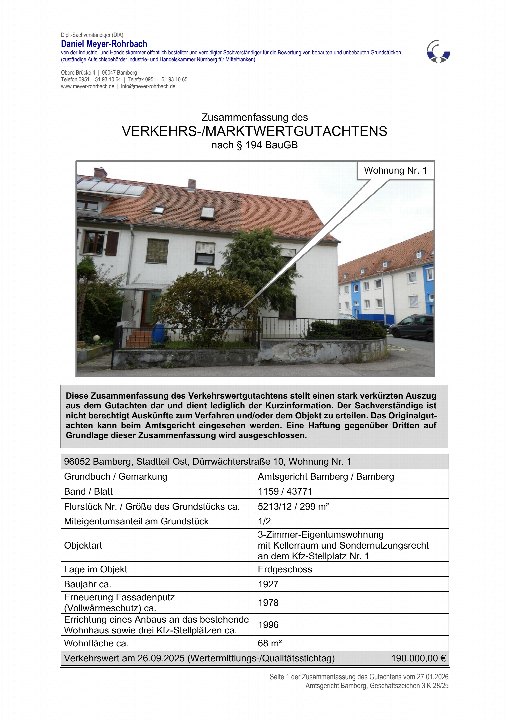 Textseite — Eigentumswohnung in Bamberg