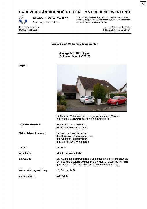 Textseite — Einfamilienhaus in Höchstädt