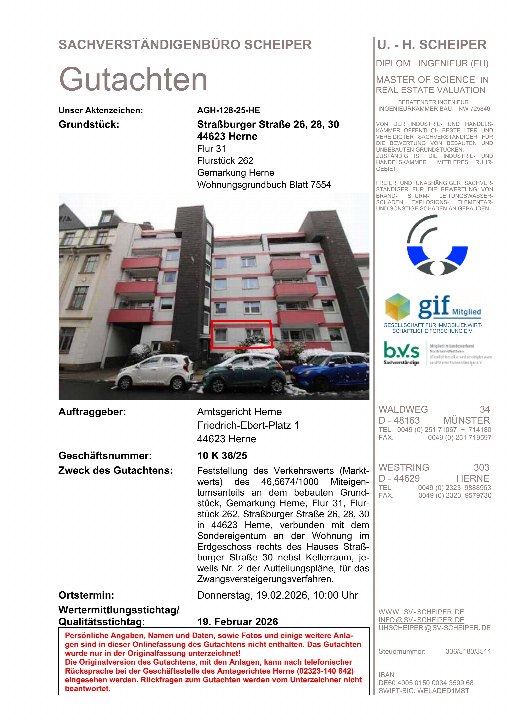 Textseite — Eigentumswohnung in Herne