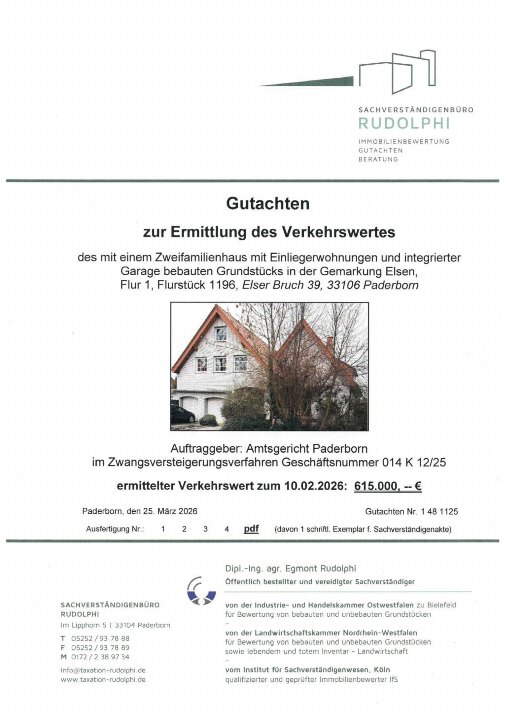 Textseite — Garage in Paderborn