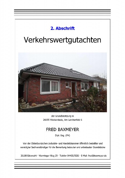 Textseite — Einfamilienhaus in Westerstede
