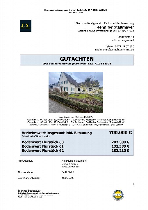 Textseite — Zweifamilienhaus in Wülfrath