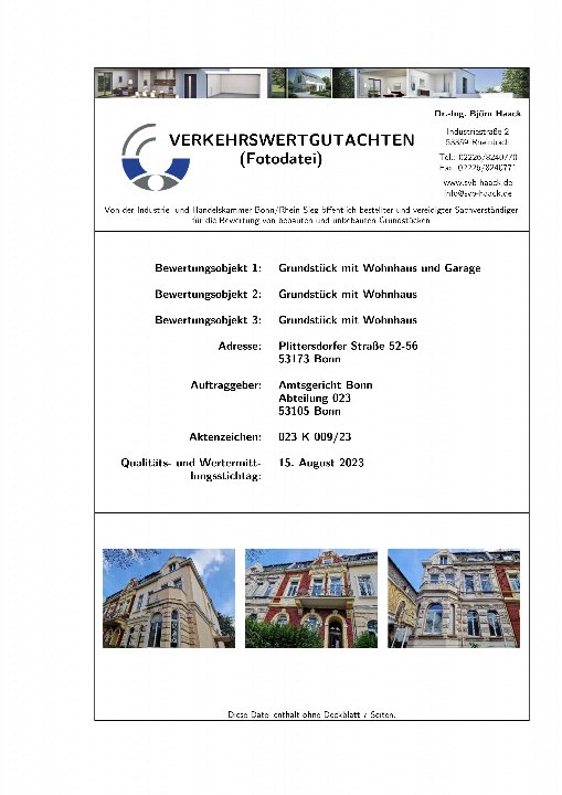 Textseite — Einfamilienhaus in Bonn
