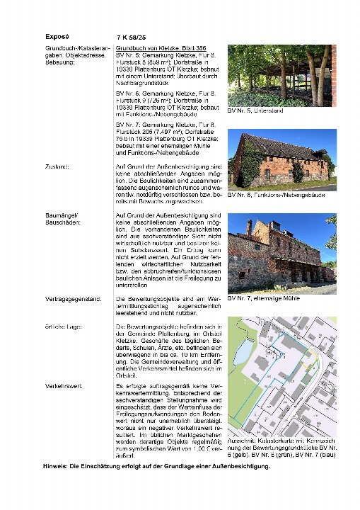 Textseite — Sonstiges in Plattenburg OT Kletzke
