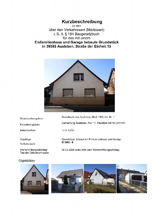 Textseite — Grundstück in Ausleben