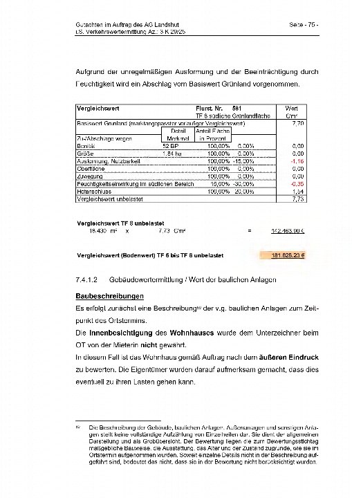 Textseite — Land- und forstwirtschaftlich genutztes Grundstück in Wurmsham