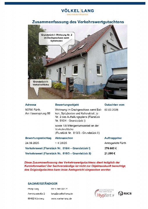 Textseite — Eigentumswohnung in Fürth