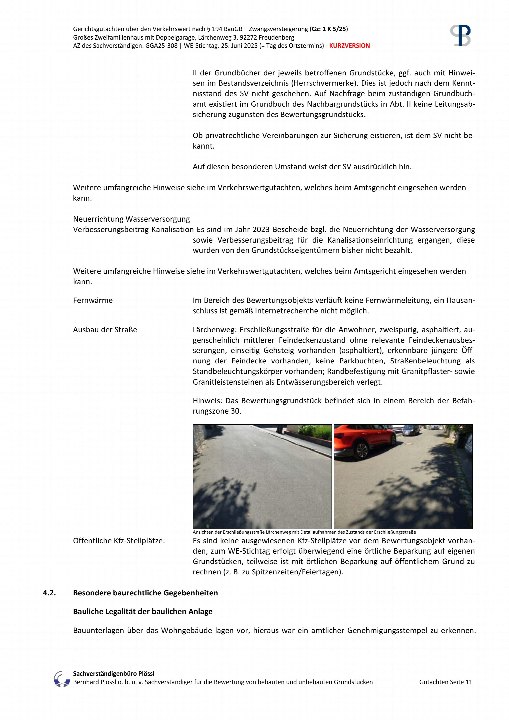 Textseite — Zweifamilienhaus in Freudenberg Tag Ortstermin