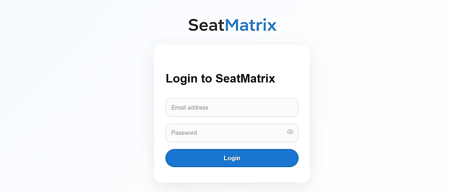 Fig. 3: Login interface of SeatMatrix