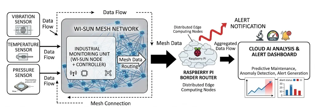 Fig. 9: Data flow of the industrial equipment monitoring system