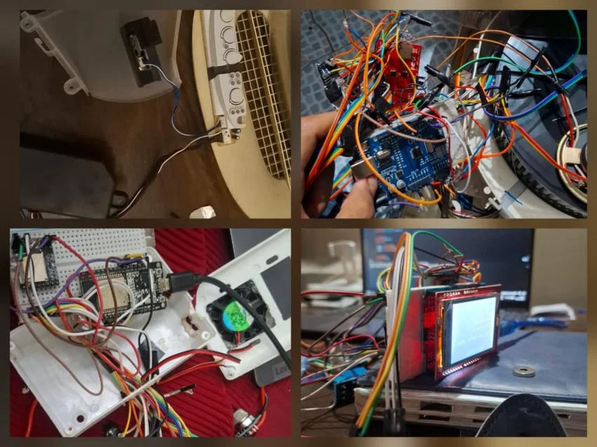 Fig. 6: Physical prototype assembly and testing.