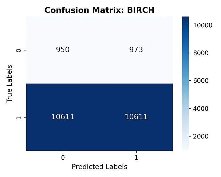 Fig. 8: Confusion matrix (BIRCH).