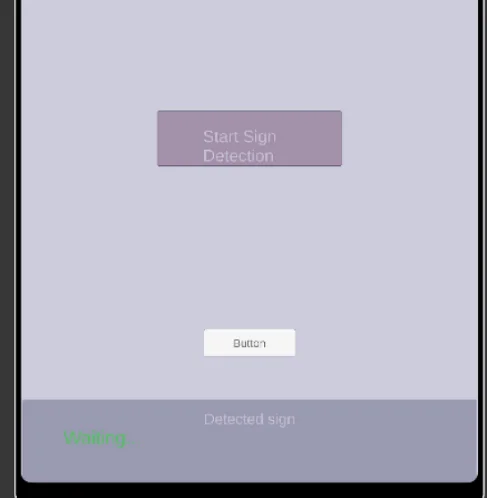 Fig. 10: Runtime interface state before live sign recognition