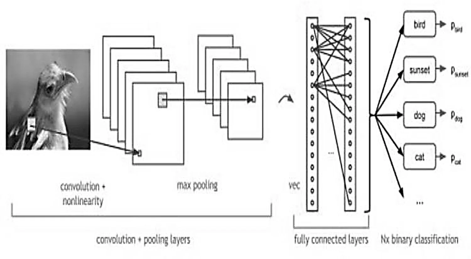 Fig. 7: Convolutional neural network concept used for classification