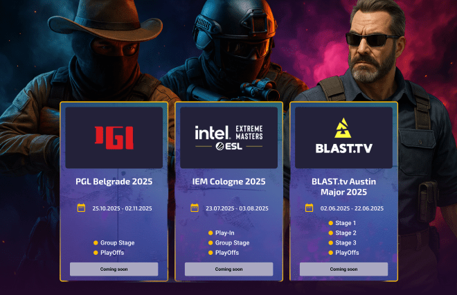 Go to the CS2 section and open the tournament page