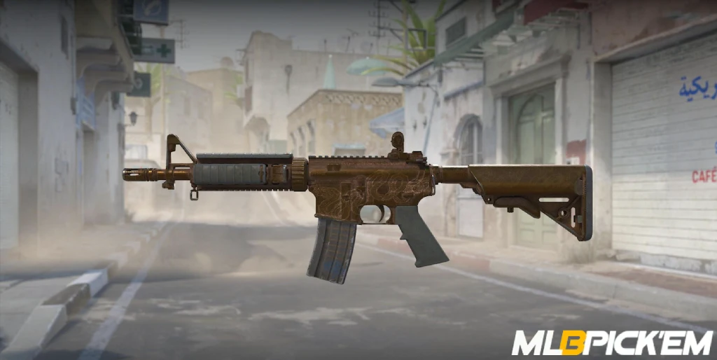 M4A4 | Etch Lord - most worn skin in CS2 history. float value: 0.9999998807907104