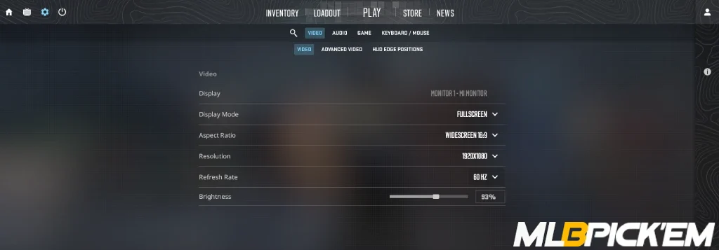 Settings in CS2 2025