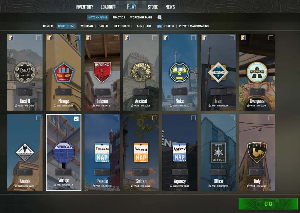 All Competive Game Modes CS2