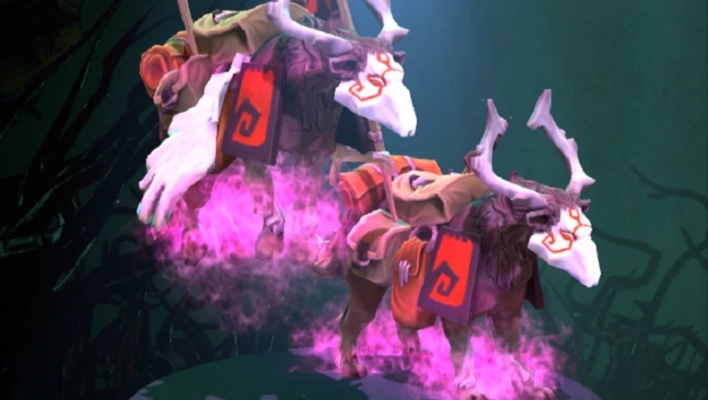 Legacy Ethereal Flame Pink War Dog Courier Dota 2