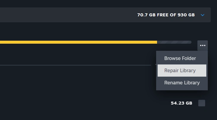 Восстановление папки библиотеки Steam