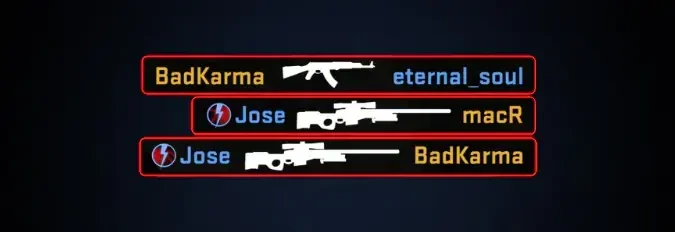 XP Overload CS2 at Kill feed