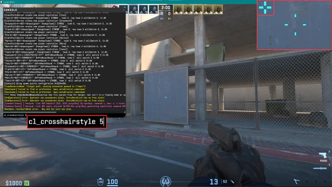 Import CS2 Crosshair settings Through Developer Console