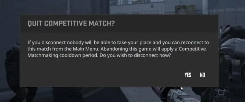 Leaving a CS2 Match