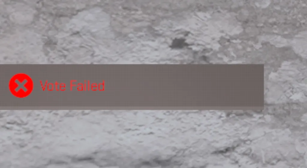 "Vote Failed" message CS2