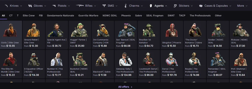Buy CS2 Character Skins from Third-Party Marketplaces