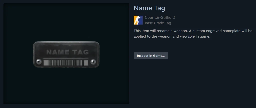 CS2 Нэр Tags Steam Community Market