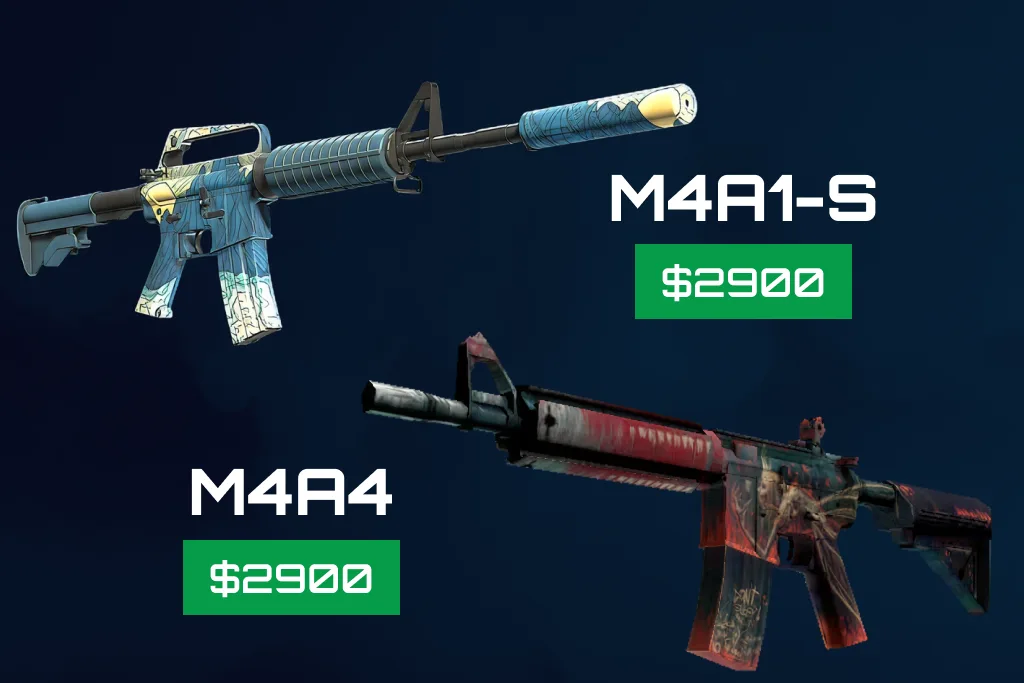 Цена M4A4 vs M4A1-S CS2