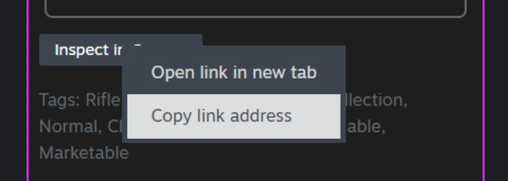 Copy Inspect Link CS2