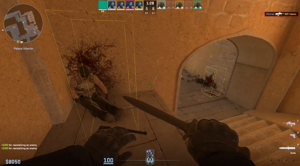 Команда Wallhack CS2 с cl_ent_bbox