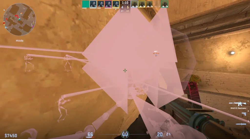 Команда Wallhack CS2 с cl_ent_skeleton