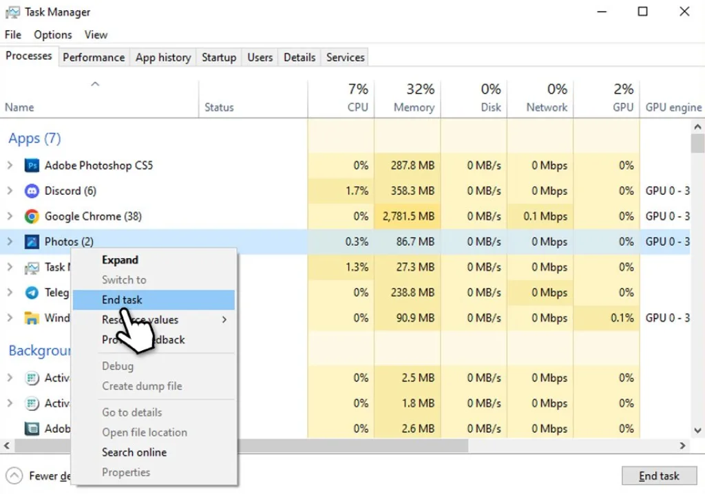 Close Background Apps Before Launching CS2