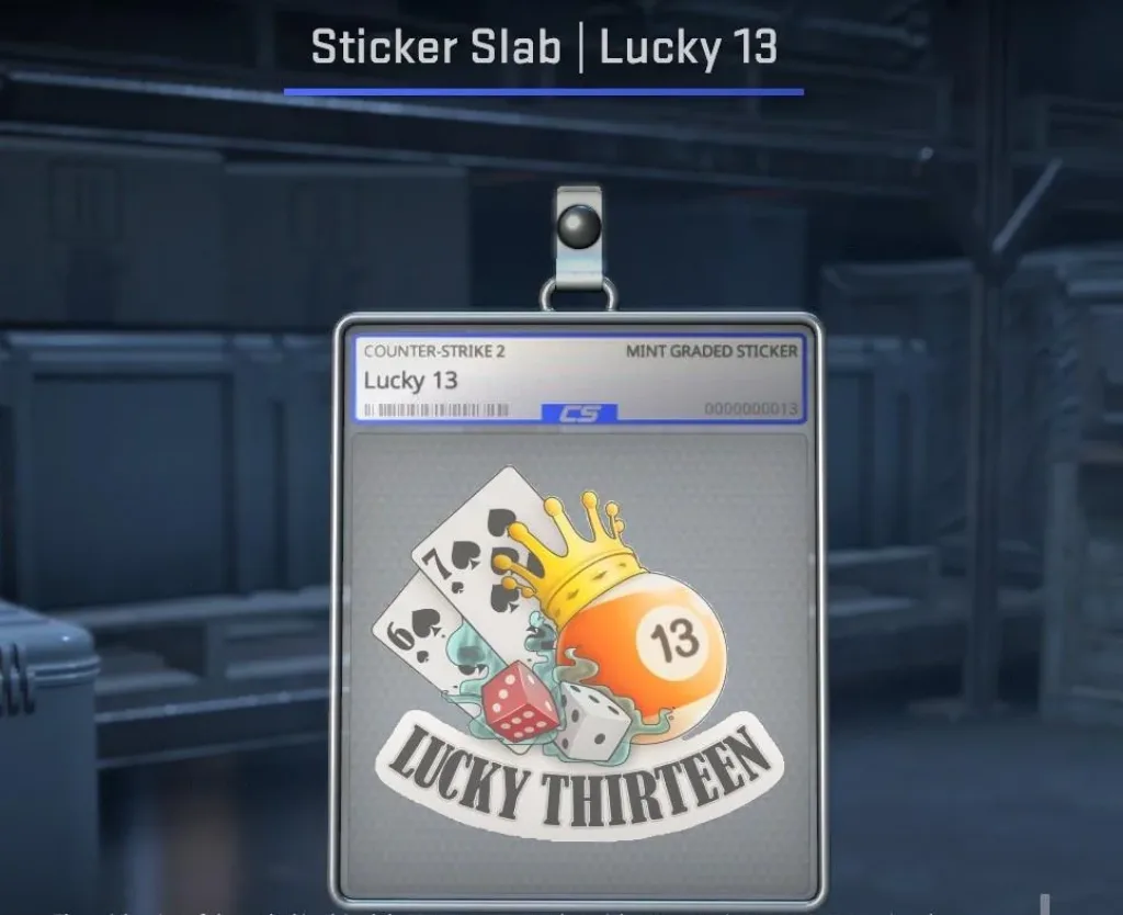 Sticker Slab Numbers 13
