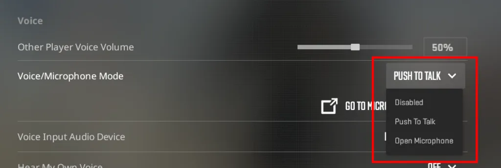 Enable Voice Chat in Settings CS2